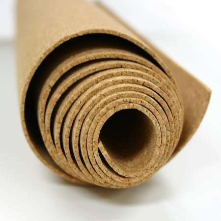 Ghent Cork Roll, 1/4 in , 4 ft H x 8 ft W, Natural 14RK48
